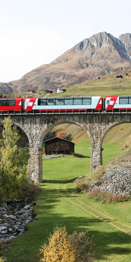 Rail travel in Disentis Sedrun